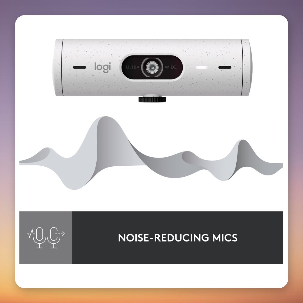 Logitech Brio 500 Full HD 1080p USB-C Webcam with Auto-Framing, Off-White – image 3