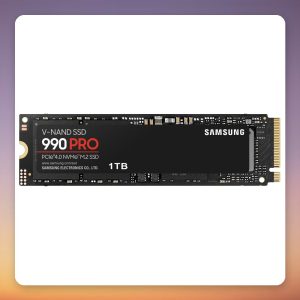 Samsung 990 PRO 1 TB PCIe 4.0 NVMe M.2 2280 SSD, 7,450 MB/s