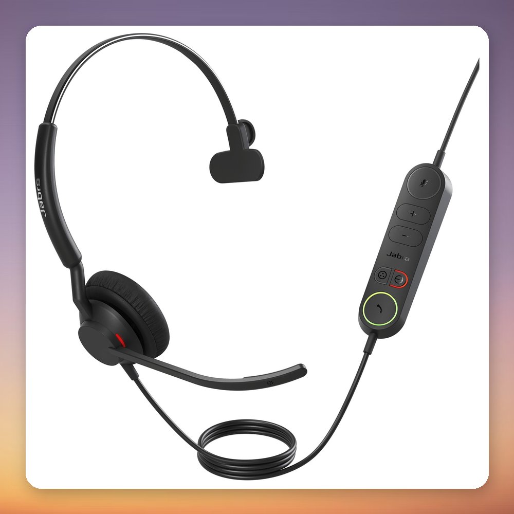 Jabra Engage 40 Link Mono USB-A UC Headset with Busylight, Black