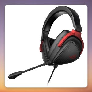 Asus ROG Delta S Core Wired Gaming Headset, 50 mm Drivers, 3.5 mm, Black/Red