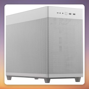 Asus PRIME AP201 MicroATX Mini Tower Case, White, Mesh Front, 33 L