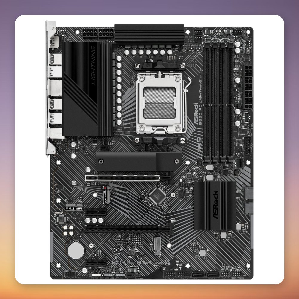 ASRock B650 PG Lightning AM5 ATX Motherboard, DDR5, PCIe 5.0 M.2, Wi-Fi – image 2