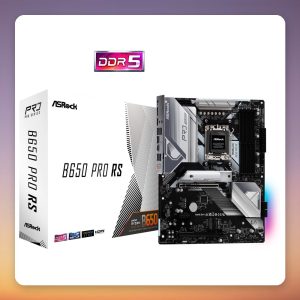 ASRock B650 PRO RS AM5 ATX Motherboard, AMD B650, DDR5, 3x M.2, 2.5GbE, White/Black