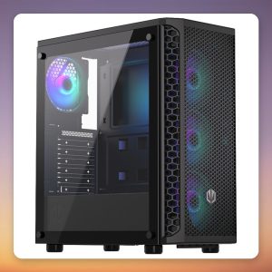 ENDORFY Signum 300 ARGB Mid Tower ATX Case, Black, Tempered Glass, 4x Fans