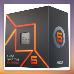 AMD Ryzen 5 7600 6-Core AM5 Processor, 3.8 GHz up to 5.1 GHz, Boxed with Wraith Stealth