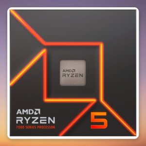 AMD Ryzen 5 7600 6-Core AM5 Processor, 3.8 GHz up to 5.1 GHz, Boxed with Wraith Stealth