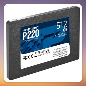 Patriot P220 512 GB SATA III 2.5" SSD, 550 MB/s Read, 500 MB/s Write