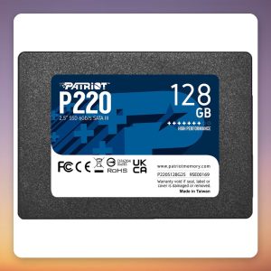 Patriot P220 128 GB SATA III 2.5″ SSD, 550 MB/s Read