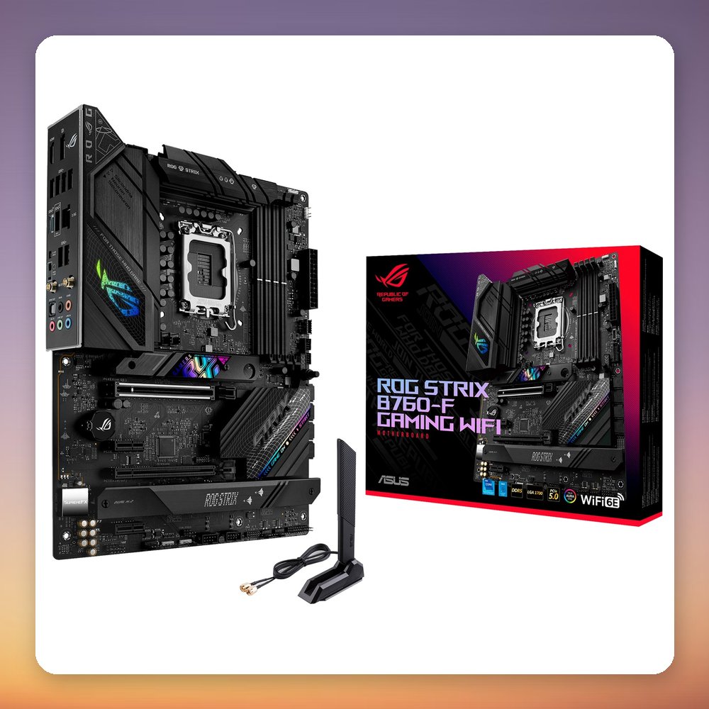 ASUS ROG Strix B760-F Gaming WiFi ATX Motherboard, LGA 1700, DDR5, Wi-Fi 6E