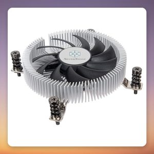 Silverstone SST-NT07-1700 80 mm Low-Profile CPU Cooler for LGA1700, 22 mm Height