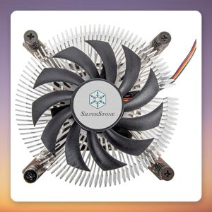 Silverstone SST-NT07-1700 80 mm Low-Profile CPU Cooler for LGA1700, 22 mm Height