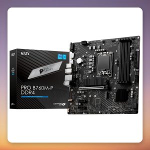 MSI PRO B760M-P DDR4 Motherboard, Intel B760, LGA 1700, micro ATX