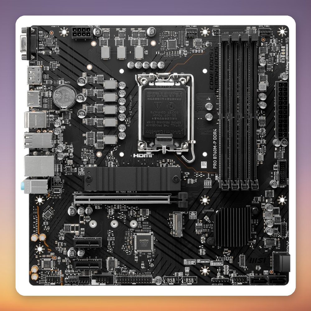 MSI PRO B760M-P DDR4 Motherboard, Intel B760, LGA 1700, micro ATX – image 2