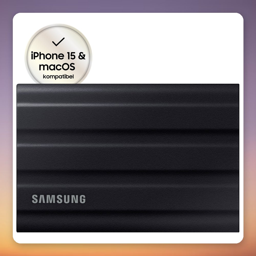 Samsung Portable SSD T7 Shield 4 TB USB-C 3.2 Gen 2 External SSD, Black