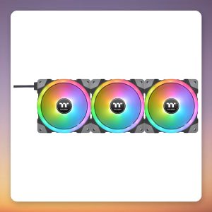 Thermaltake SWAFAN EX12 RGB 120 mm PC Case Fan, TT Premium Edition, 3-Pack with Controller