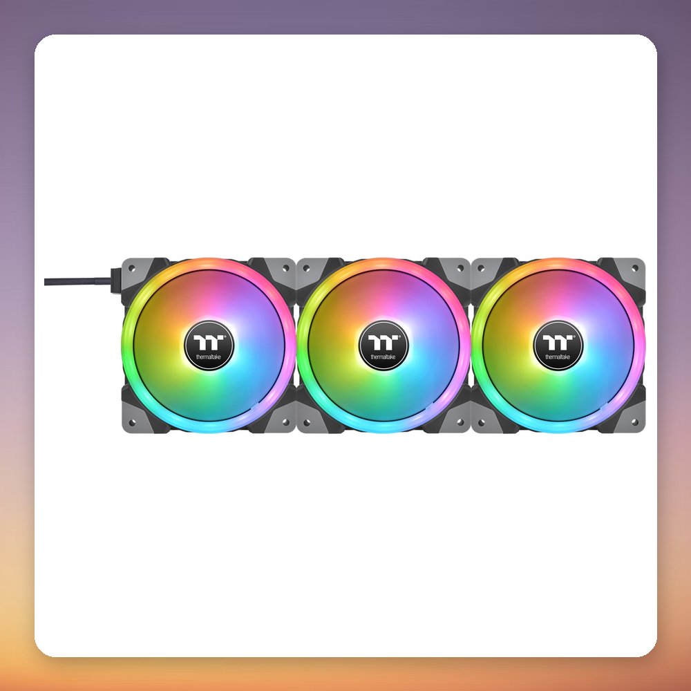 Thermaltake SWAFAN EX12 RGB 120 mm PC Case Fan, TT Premium Edition, 3-Pack with Controller