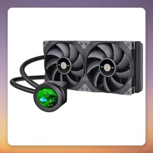 Thermaltake TOUGHLIQUID Ultra 280 280 mm AIO Liquid Cooler, Black, 2.1″ LCD
