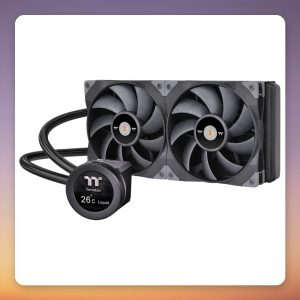 Thermaltake TOUGHLIQUID Ultra 280 280 mm AIO Liquid Cooler, Black, 2.1″ LCD