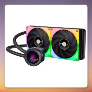 Thermaltake TOUGHLIQUID Ultra 280 RGB 280 mm AIO Liquid Cooler with 2.1″ LCD, Black
