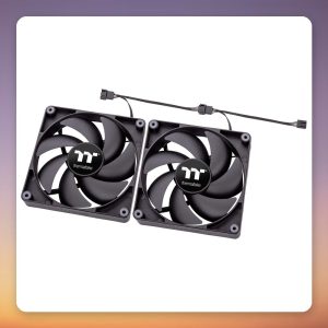 Thermaltake CT120 120 mm PWM Case Fan, Black, 2-Pack