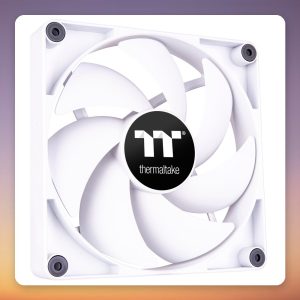 Thermaltake CT120 120 mm PWM Case Fans, White, 2-Pack