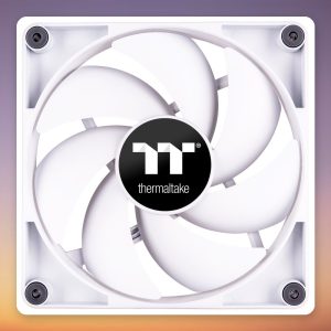 Thermaltake CT120 120 mm PWM Case Fans, White, 2-Pack