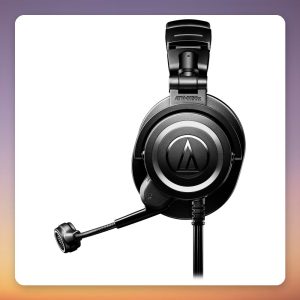 Audio-Technica ATH-M50xSTS StreamSet USB Headset, Black, Closed-Back Over-Ear