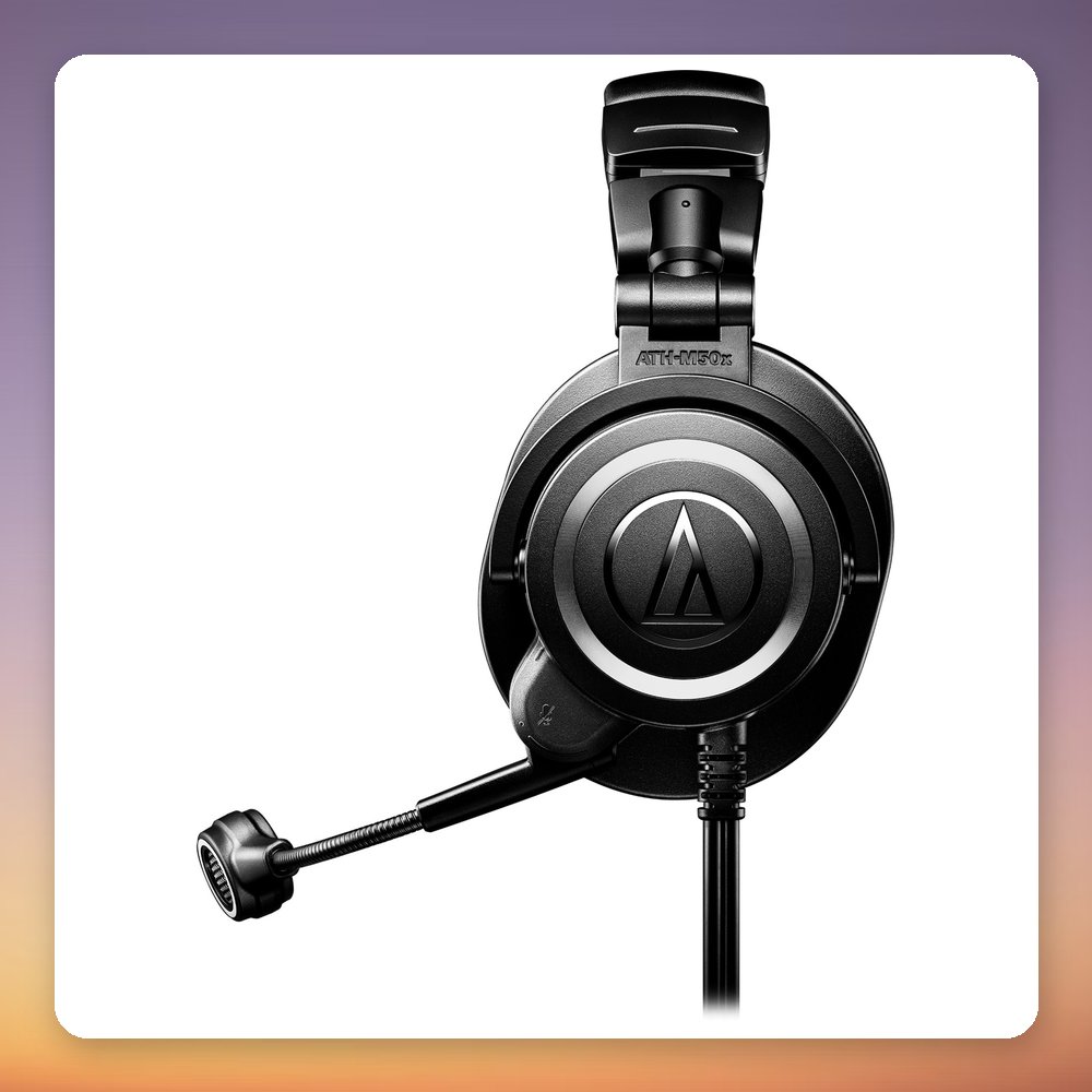 Audio-Technica ATH-M50xSTS StreamSet USB Headset, Black, Closed-Back Over-Ear – image 2