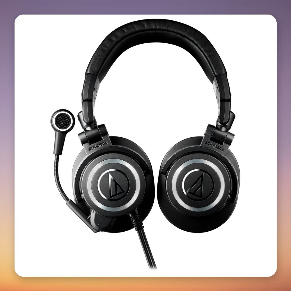 Audio-Technica ATH-M50xSTS StreamSet USB Headset, Black, Closed-Back Over-Ear – image 3