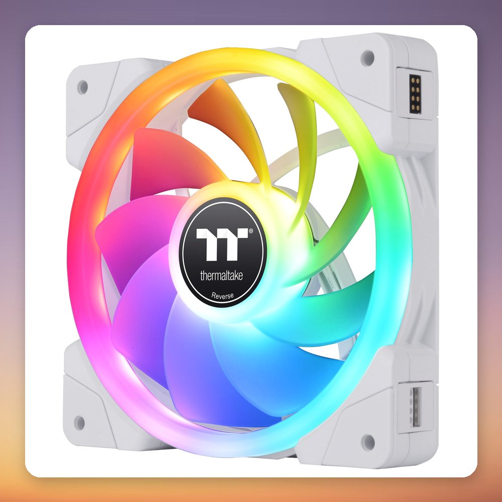 Thermaltake SWAFAN EX12 RGB 120 mm PC Case Fan, White, 3-Pack with Controller – image 3