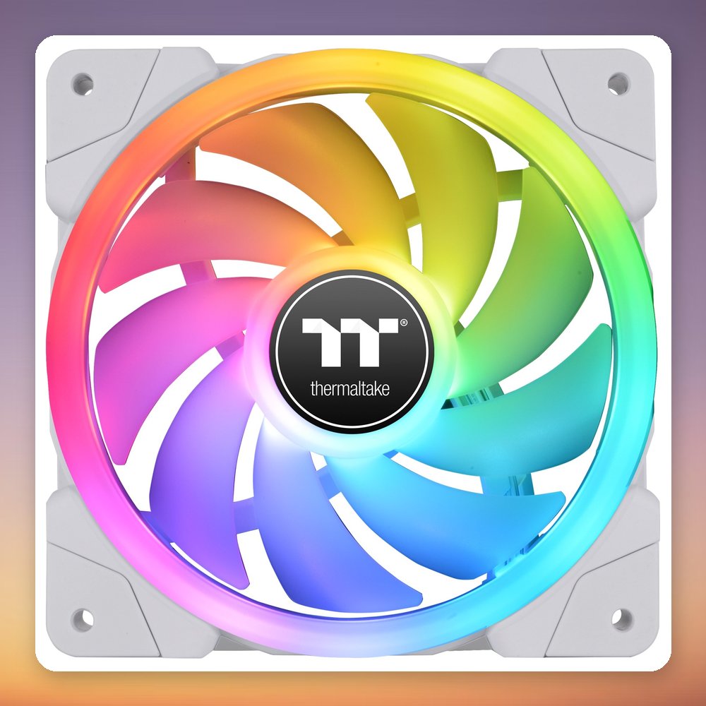 Thermaltake SWAFAN EX12 RGB 120 mm PC Case Fan, White, 3-Pack with Controller – image 5