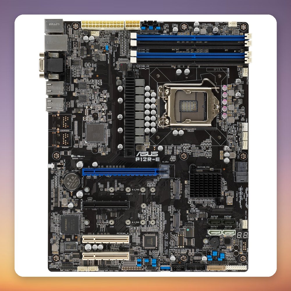 Asus P12R-E Intel C256 LGA 1200 ATX Server Motherboard, 4x DDR4, Dual GbE