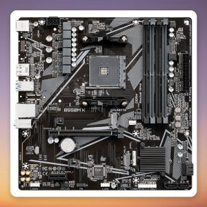 Gigabyte B550M K AM4 Micro ATX Motherboard, AMD B550, DDR4, 2x M.2