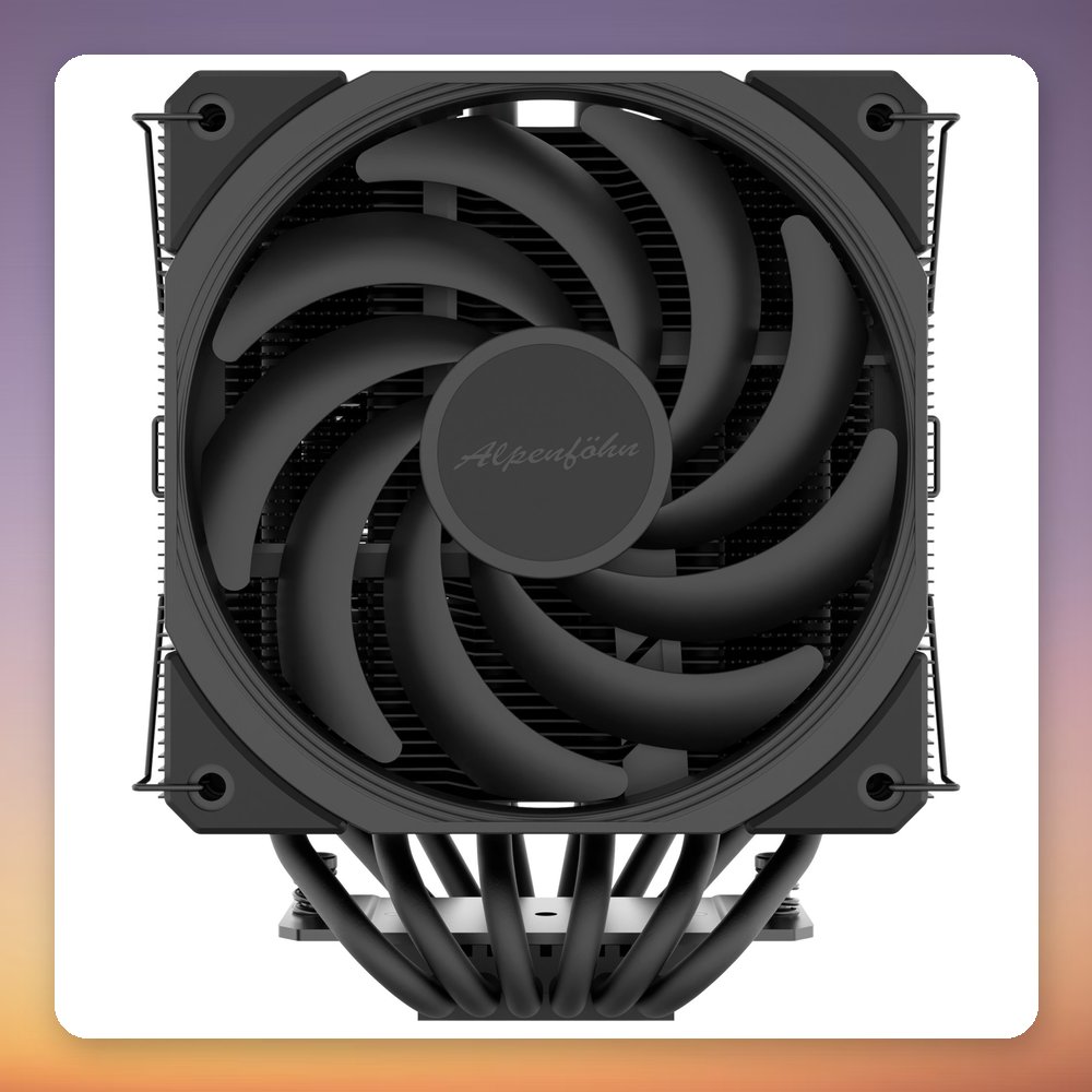 Alpenföhn Brocken 4 Max Dual Tower CPU Cooler 250W TDP, 2x 120 mm, Matt Black – image 2