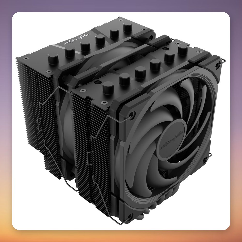 Alpenföhn Brocken 4 Max Dual Tower CPU Cooler 250W TDP, 2x 120 mm, Matt Black – image 4