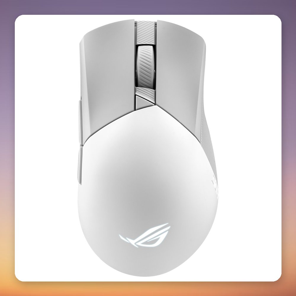Asus ROG Gladius III Wireless AimPoint Gaming Mouse, White, 36000 DPI, Tri-Mode