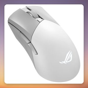 Asus ROG Gladius III Wireless AimPoint Gaming Mouse, White, 36000 DPI, Tri-Mode