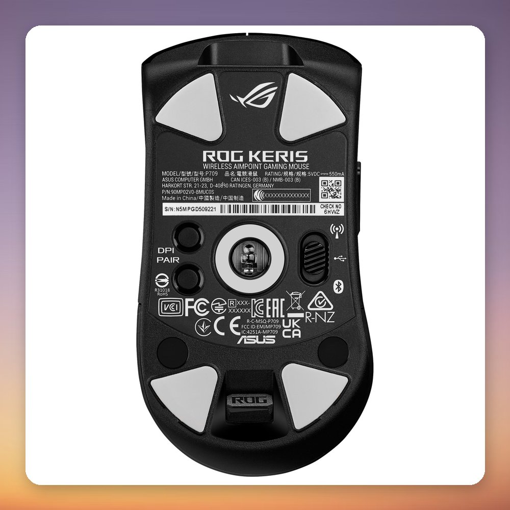 ASUS ROG Keris Wireless AimPoint 36000 DPI Tri-Mode Gaming Mouse, Black – image 4
