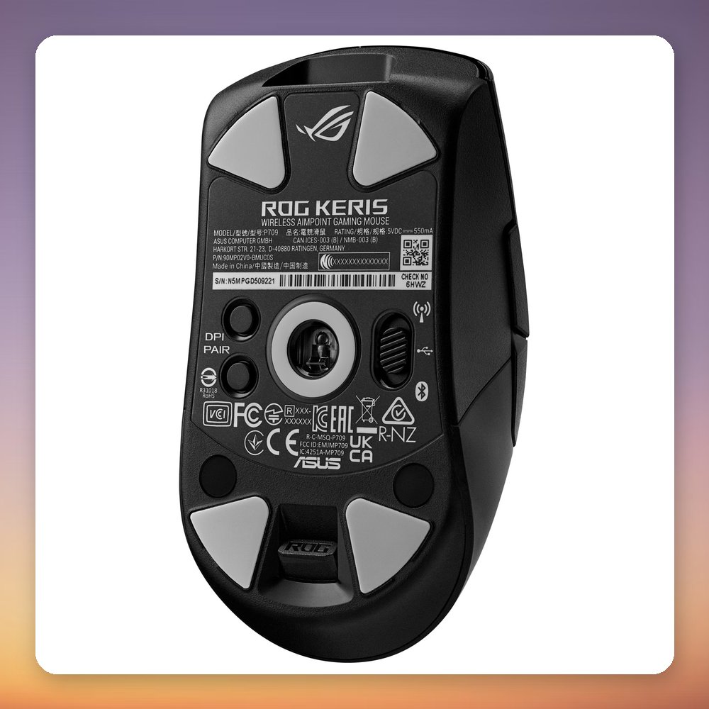 ASUS ROG Keris Wireless AimPoint 36000 DPI Tri-Mode Gaming Mouse, Black – image 5