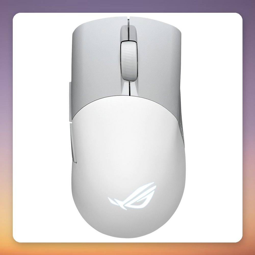 Asus ROG Keris Wireless AimPoint 36000 DPI Tri-Mode Gaming Mouse, White
