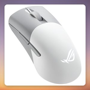 Asus ROG Keris Wireless AimPoint 36000 DPI Tri-Mode Gaming Mouse, White