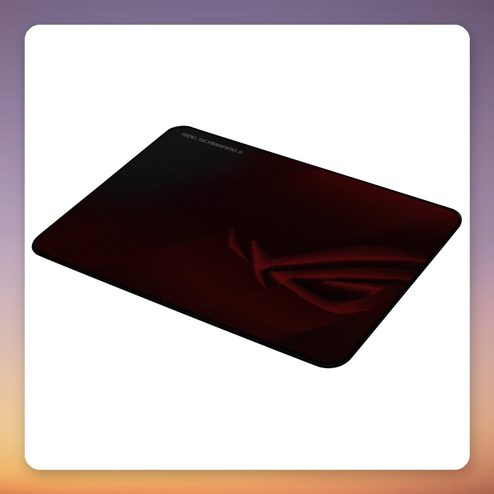 Asus ROG Scabbard II Medium Gaming Mouse Pad, 360 x 260 mm, Black/Dark Red – image 4