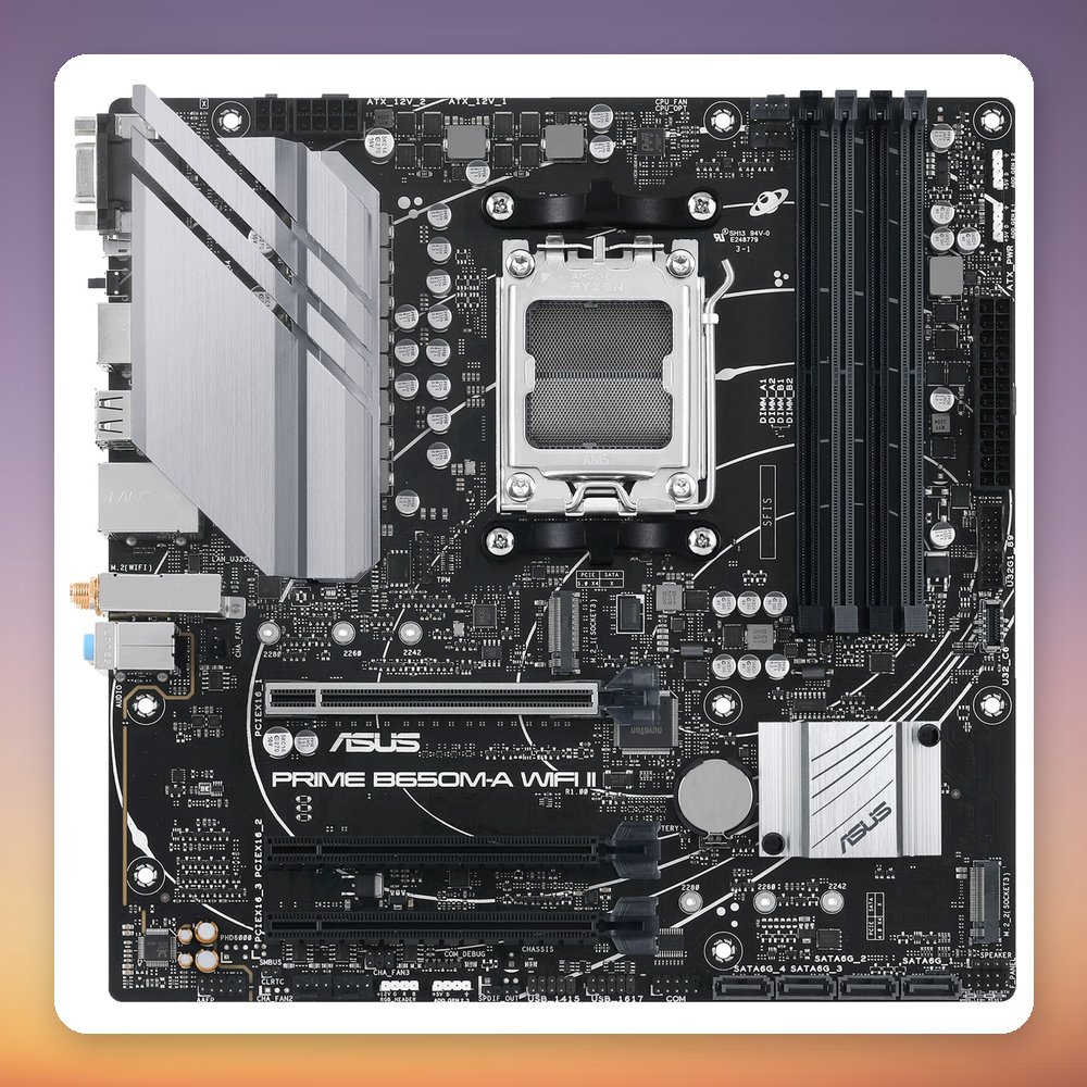 Asus PRIME B650M-A WIFI II AM5 mATX Motherboard, AMD B650, DDR5, WiFi 6