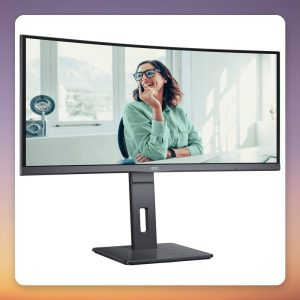 AOC CU34P3CV 34" Curved WQHD 100Hz VA Monitor with USB-C 65W, 21:9
