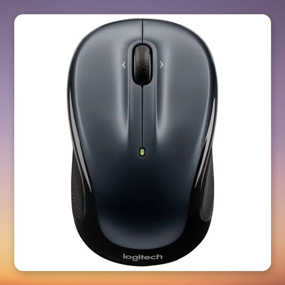 Logitech M325S Wireless Mouse, Dark Silver/Black, 2.4 GHz USB Receiver, 1000 DPI