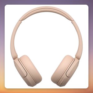 Sony WH-CH520 Wireless On-Ear Headphones, Beige, Bluetooth, 40 Hr Battery