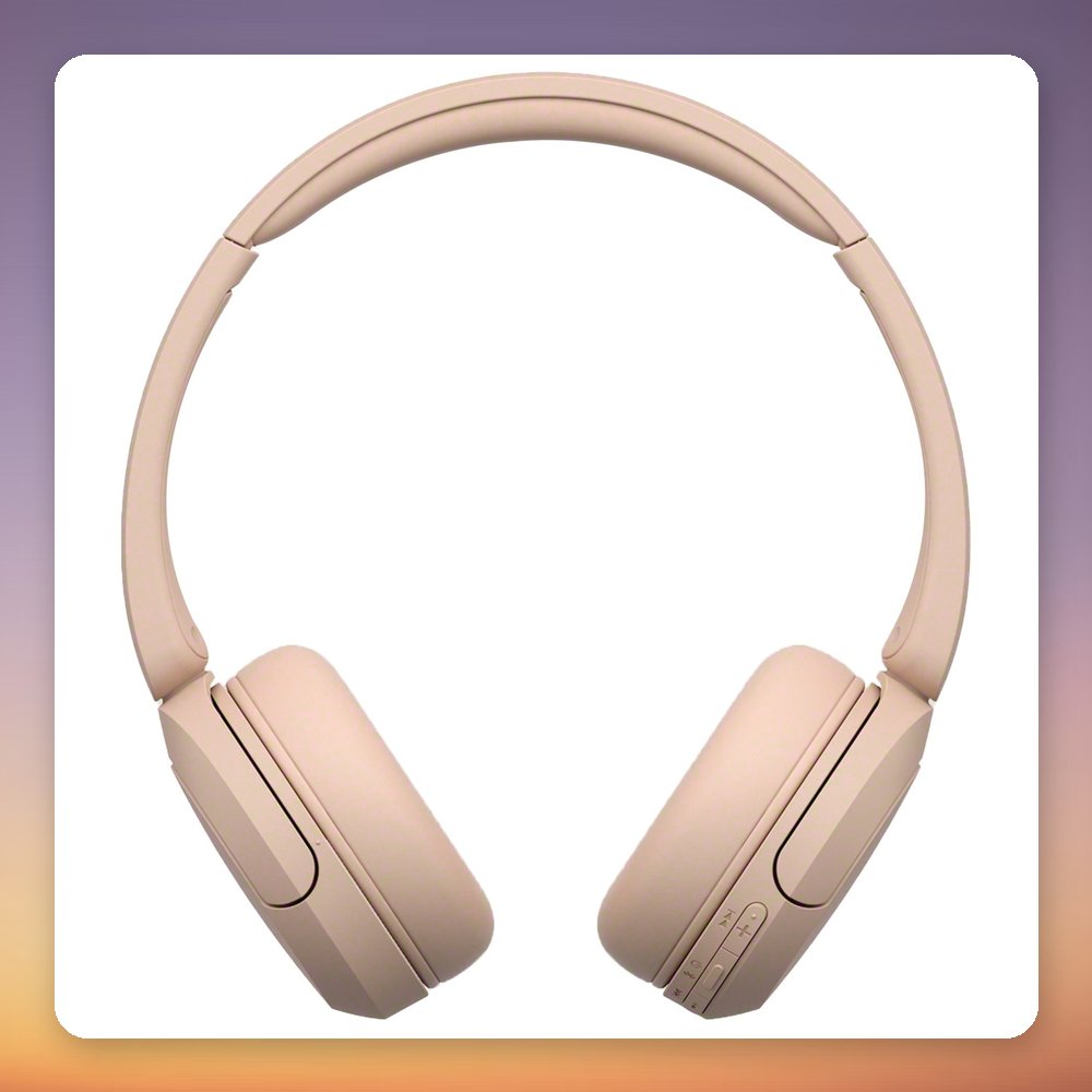 Sony WH-CH520 Wireless On-Ear Headphones, Beige, Bluetooth, 40 Hr Battery – image 2