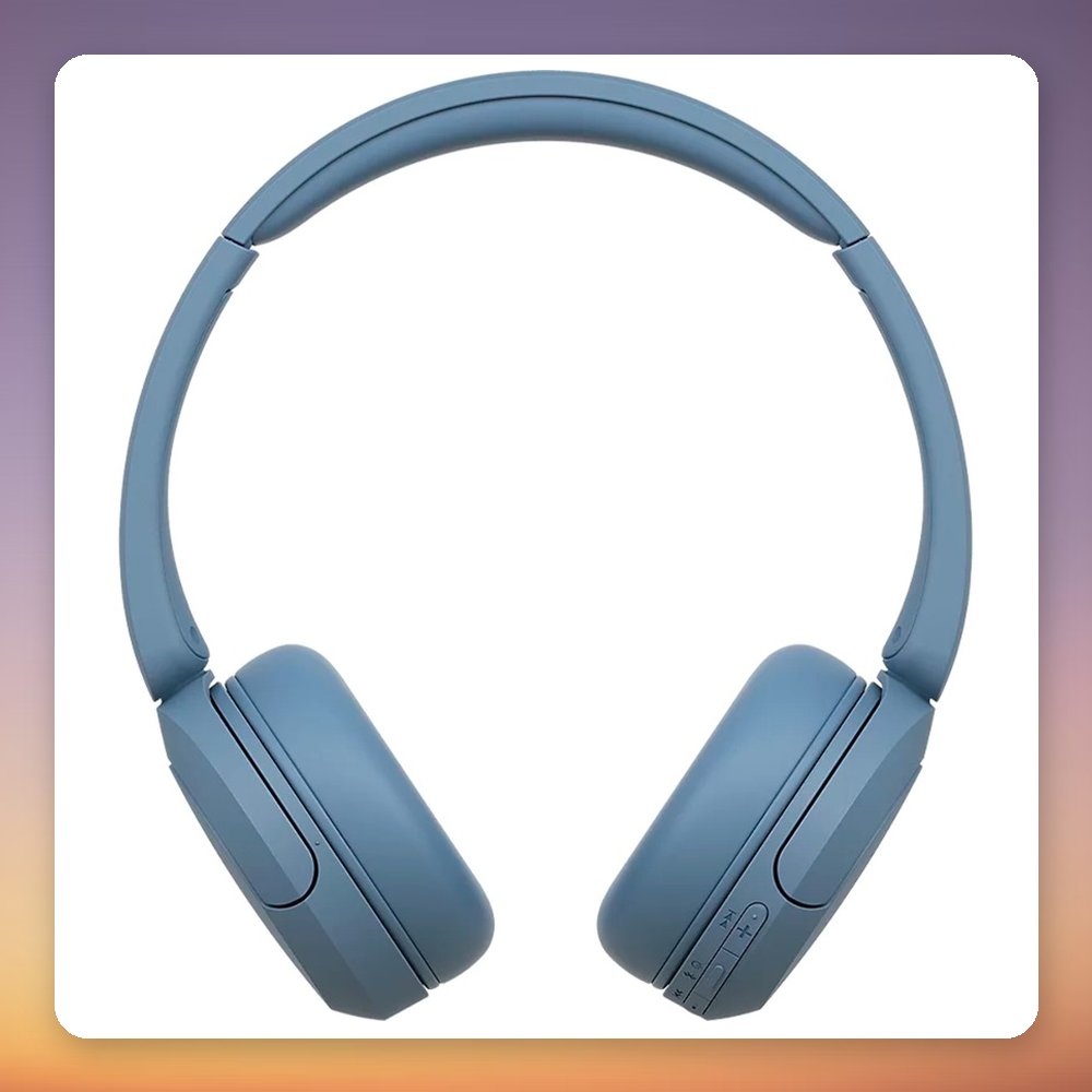 Sony WH-CH520 Bluetooth On-Ear Headphones, Light Blue, 40 Hour Battery, USB-C – image 3