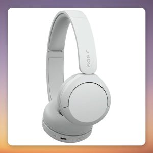 Sony WH-CH520 Wireless On-Ear Headphones, White, Bluetooth, USB-C
