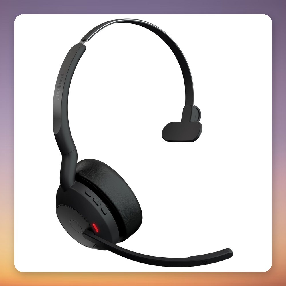 Jabra Evolve2 55 Wireless Mono Headset with Charging Stand, Link380a USB-A, Black – image 2